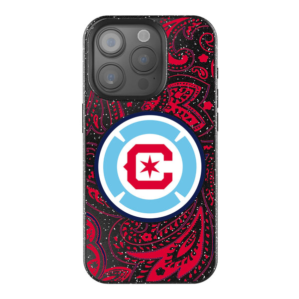 Chicago Fire  Paisley iPhone Bling Phone Case