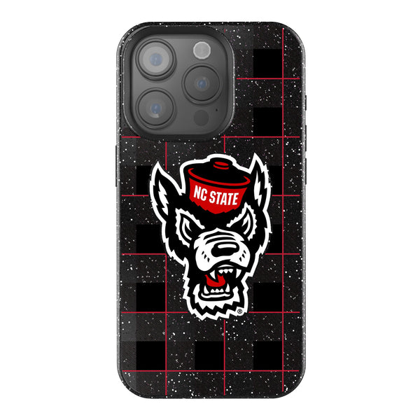 North Carolina State University Wolfpack Plaid iPhone Bling Phone Case