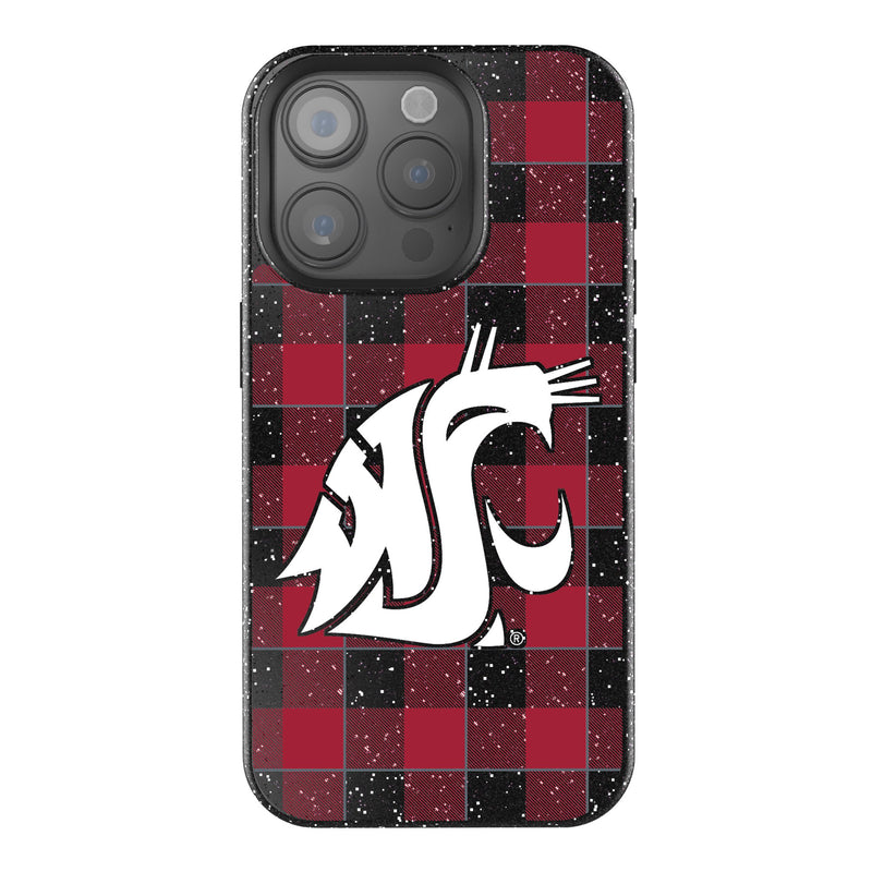 Washington State University Cougars Plaid iPhone Bling Phone Case