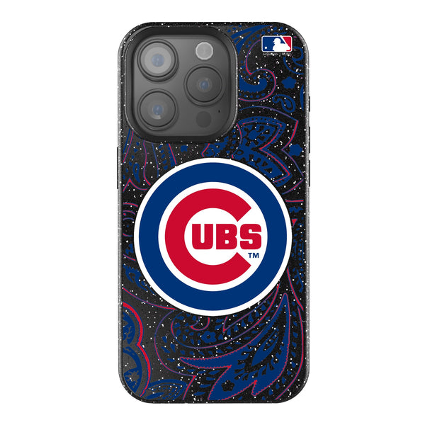 Chicago Cubs Paisley iPhone Bling Phone Case