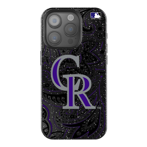 Colorado Rockies Paisley iPhone Bling Phone Case