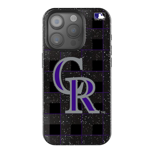 Colorado Rockies Plaid iPhone Bling Phone Case