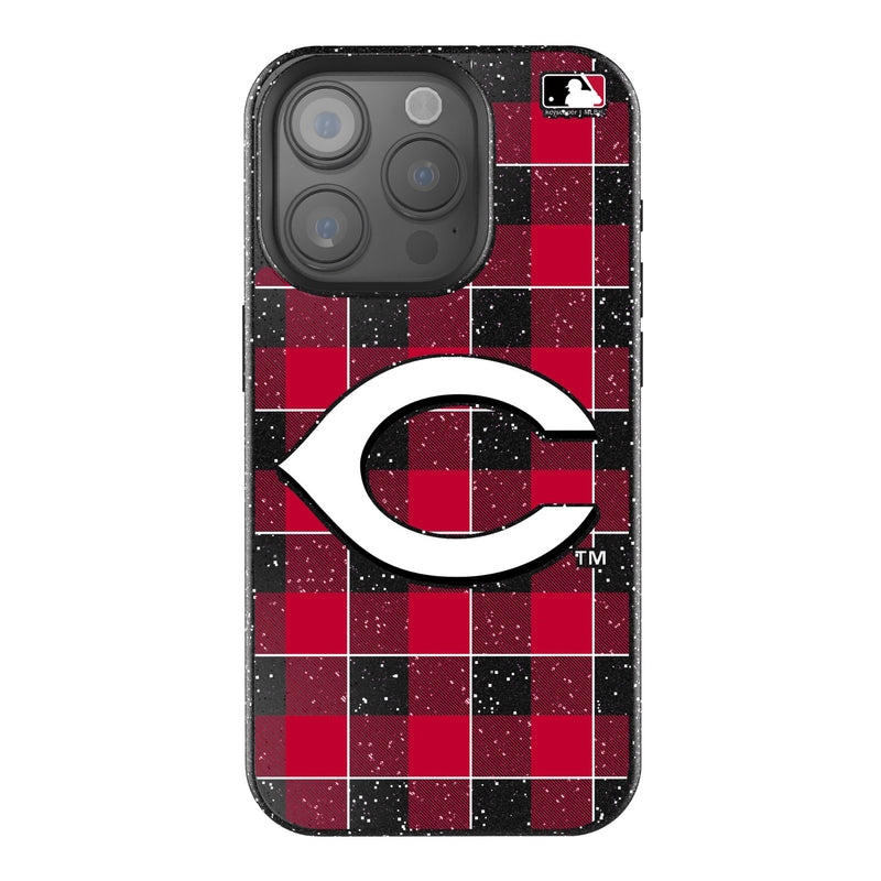 Cincinnati Reds Plaid iPhone Bling Phone Case