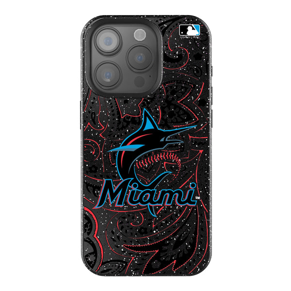 Miami Marlins Paisley iPhone Bling Phone Case