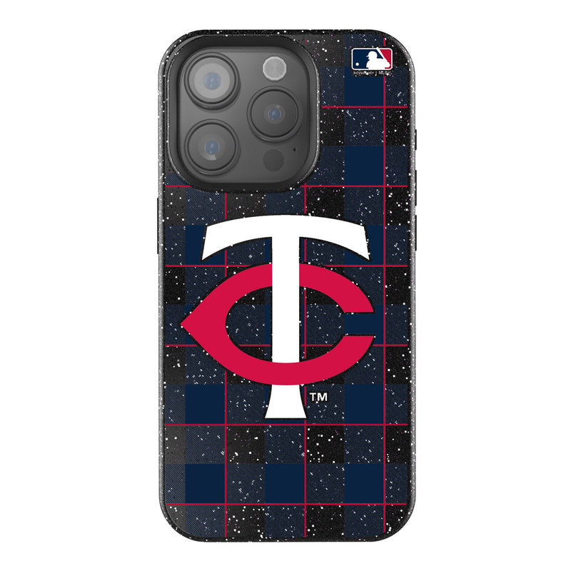 Minnesota Twins Plaid iPhone Bling Phone Case