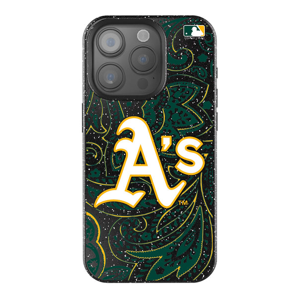 Oakland Athletics Paisley iPhone Bling Phone Case