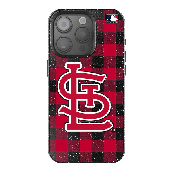 St Louis Cardinals Plaid iPhone Bling Phone Case