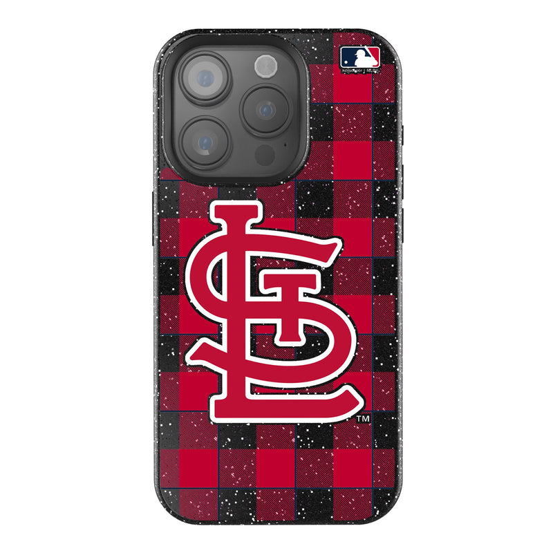 St Louis Cardinals Plaid iPhone Bling Phone Case