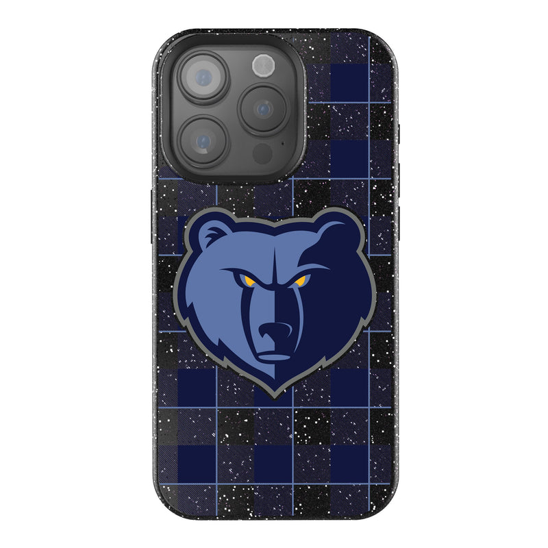 Memphis Grizzlies Plaid iPhone Bling Phone Case