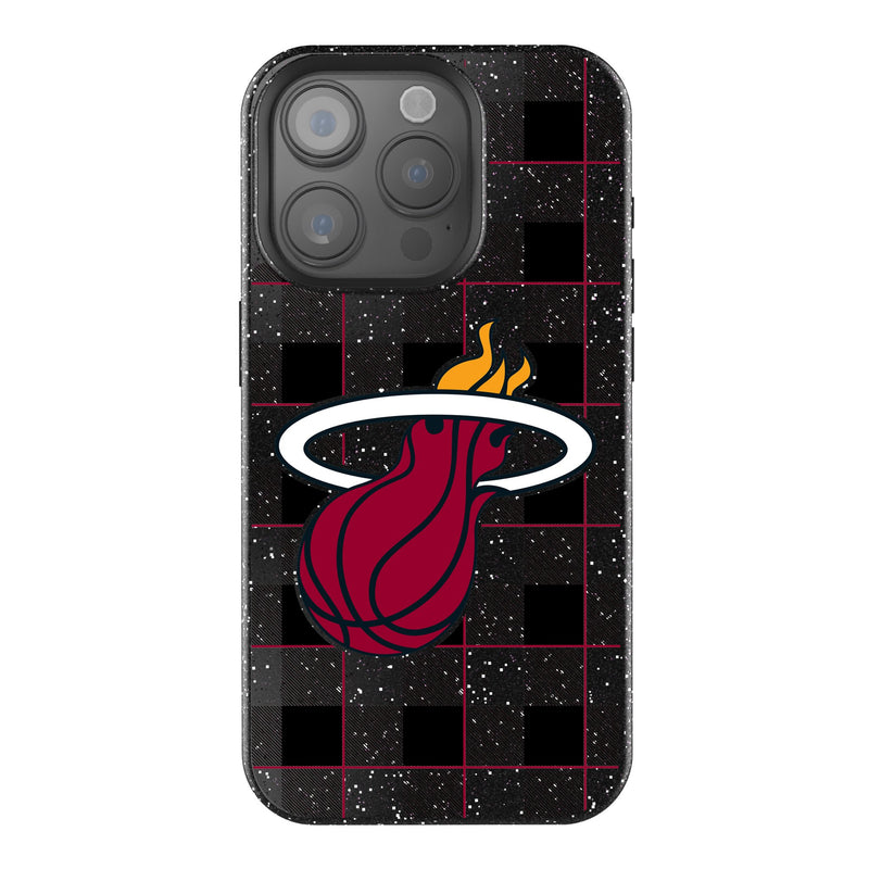 Miami Heat Plaid iPhone Bling Phone Case