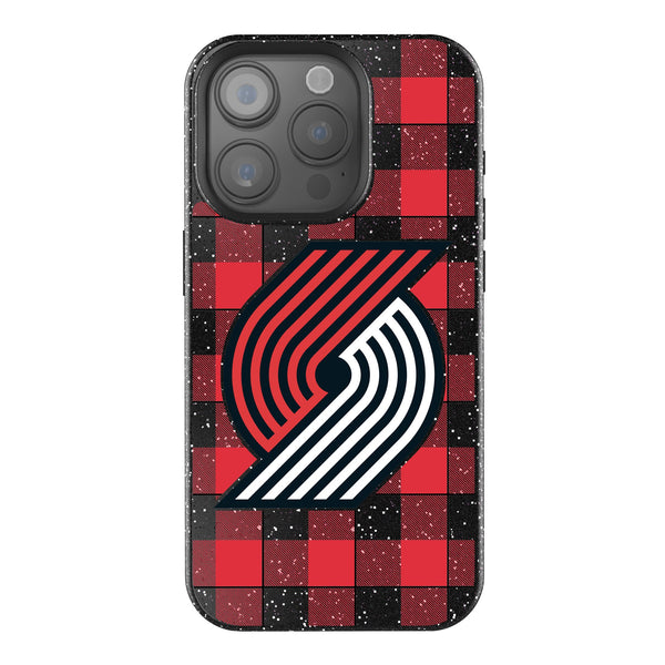 Portland Trail Blazers Plaid iPhone Bling Phone Case