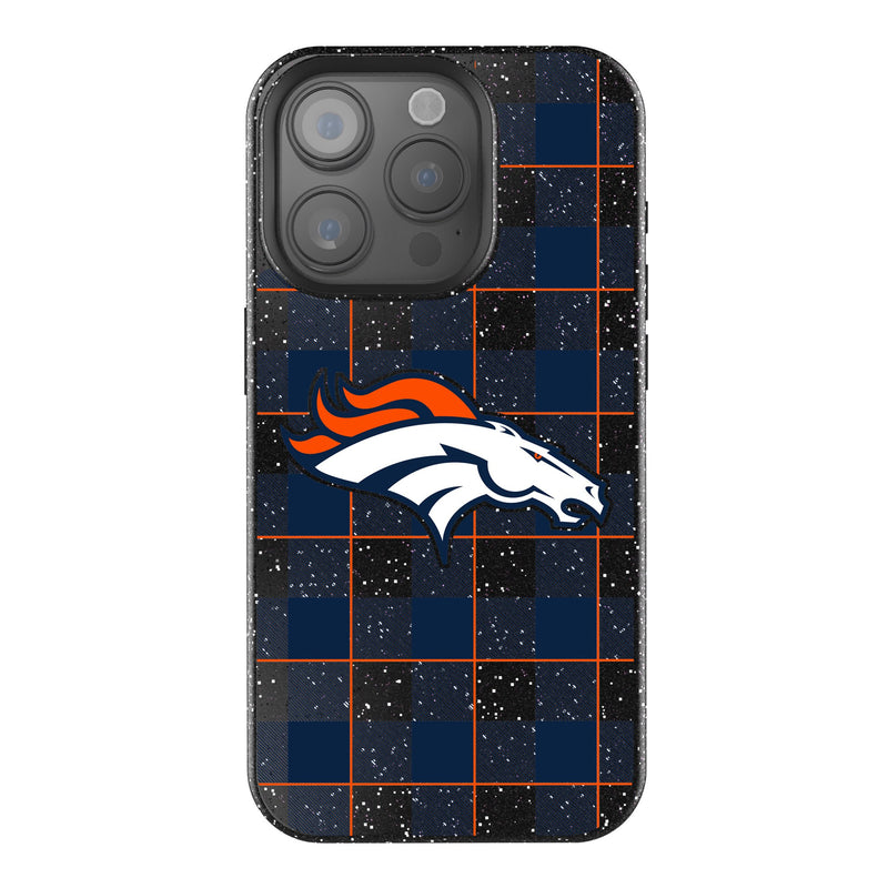 Denver Broncos Plaid iPhone Bling Phone Case