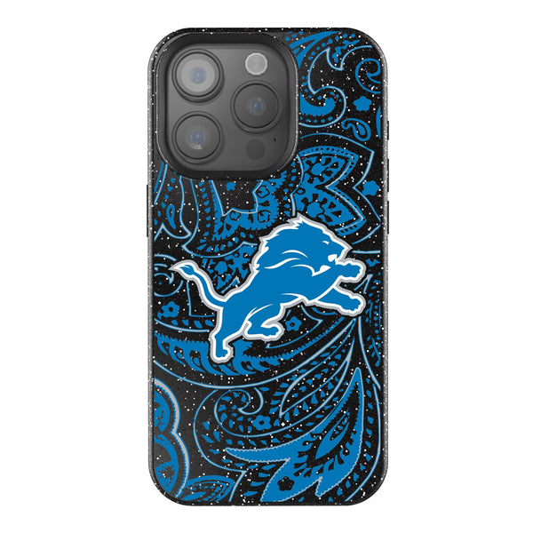 Detroit Lions Paisley iPhone Bling Phone Case