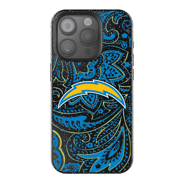 Los Angeles Chargers Paisley iPhone Bling Phone Case