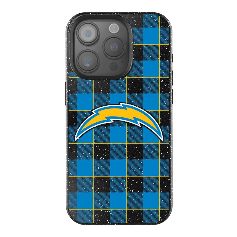 Los Angeles Chargers Plaid iPhone Bling Phone Case