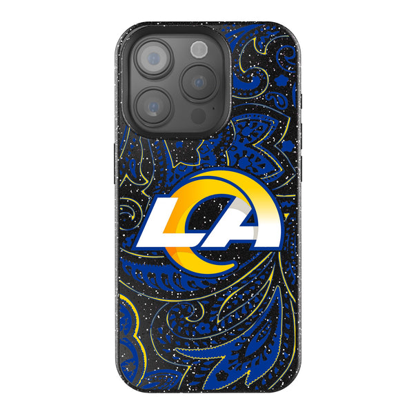 Los Angeles Rams Paisley iPhone Bling Phone Case