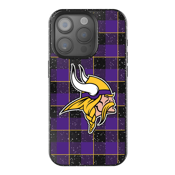 Minnesota Vikings Plaid iPhone Bling Phone Case