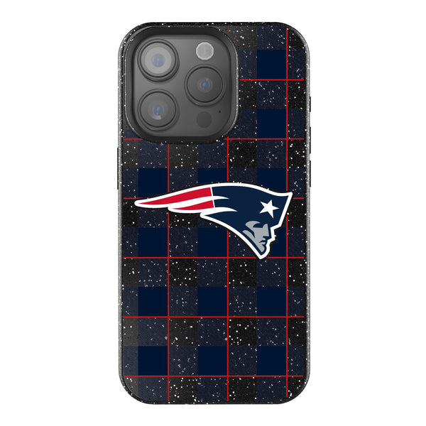 New England Patriots Plaid iPhone Bling Phone Case