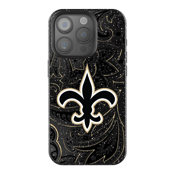 New Orleans Saints Paisley iPhone Bling Phone Case