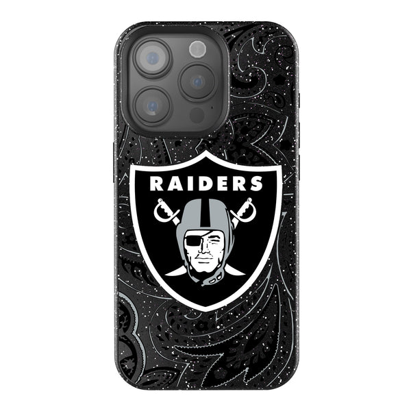 Las Vegas Raiders Paisley iPhone Bling Phone Case