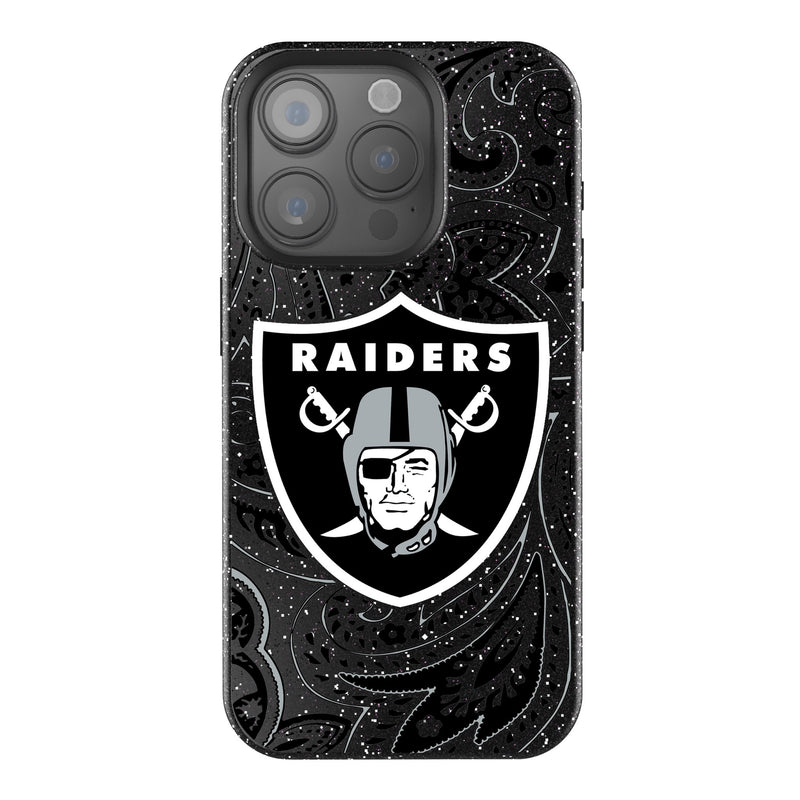 Las Vegas Raiders Paisley iPhone Bling Phone Case