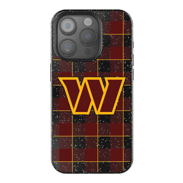 Washington Commanders Plaid iPhone Bling Phone Case