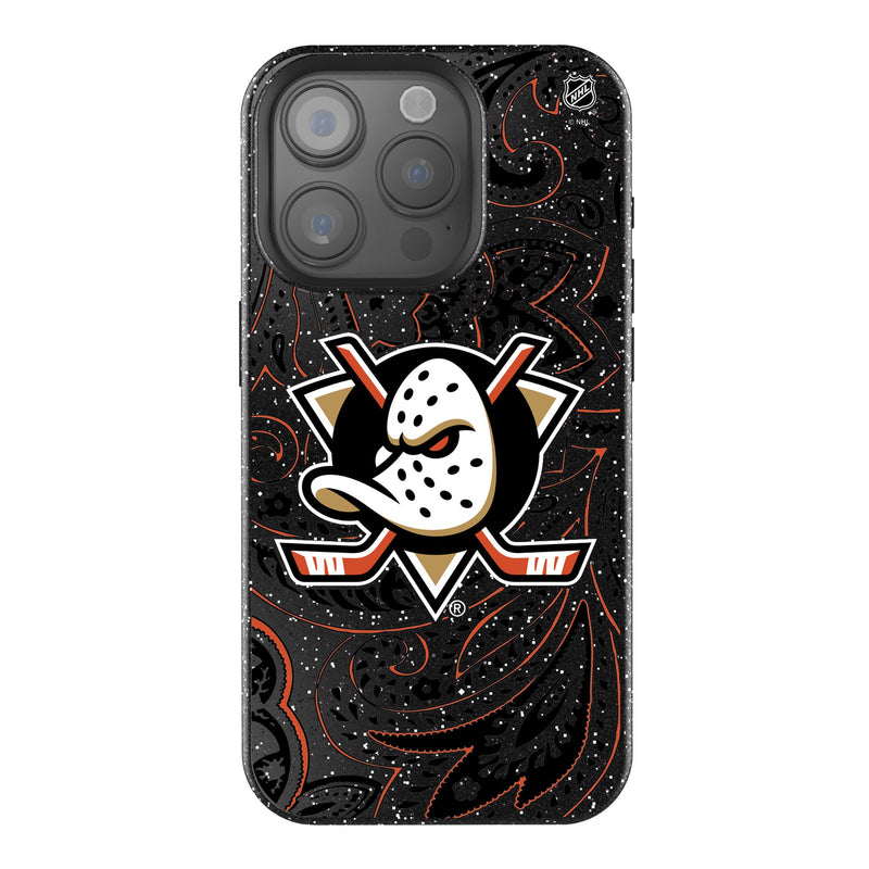 Anaheim Ducks Paisley iPhone Bling Phone Case