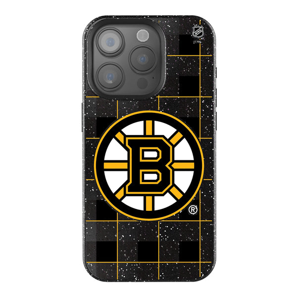 Boston Bruins Plaid iPhone Bling Phone Case