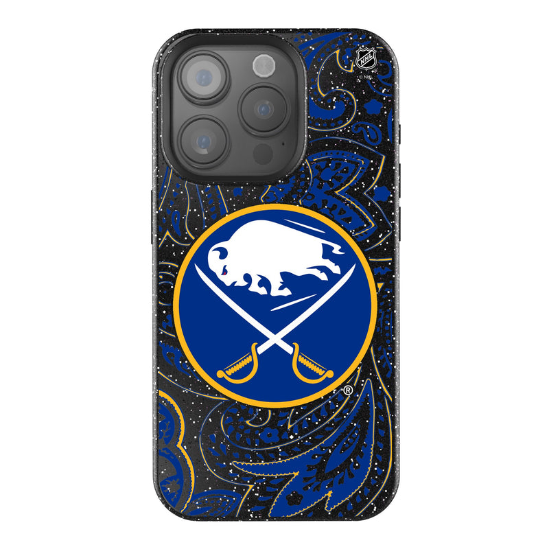 Buffalo Sabres Paisley iPhone Bling Phone Case