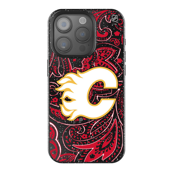 Calgary Flames Paisley iPhone Bling Phone Case