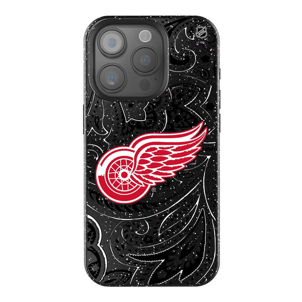 Detroit Red Wings Paisley iPhone Bling Phone Case