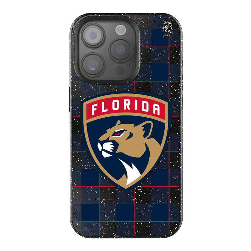 Florida Panthers Plaid iPhone Bling Phone Case