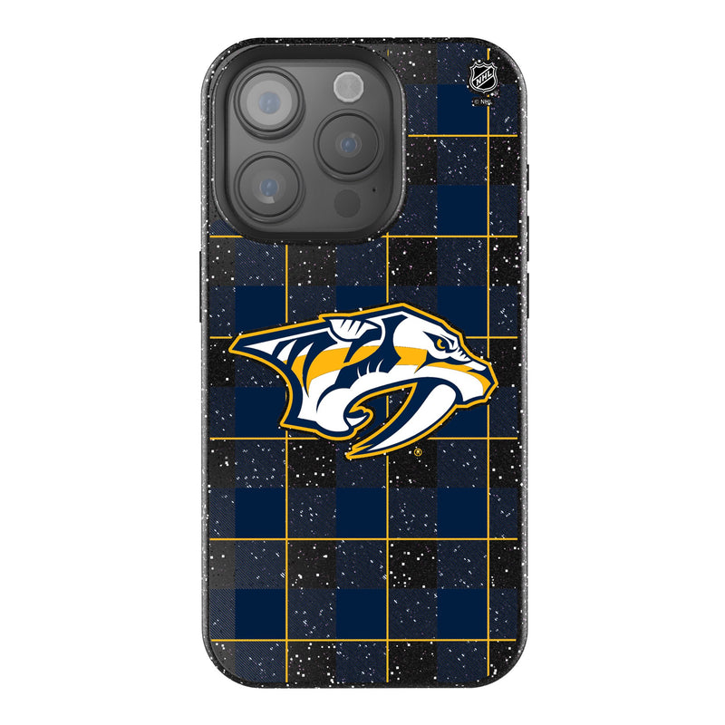 Nashville Predators Plaid iPhone Bling Phone Case