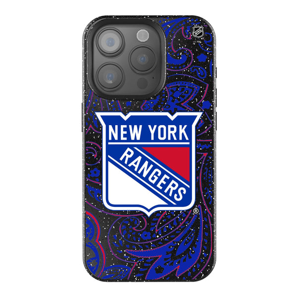 New York Rangers Paisley iPhone Bling Phone Case