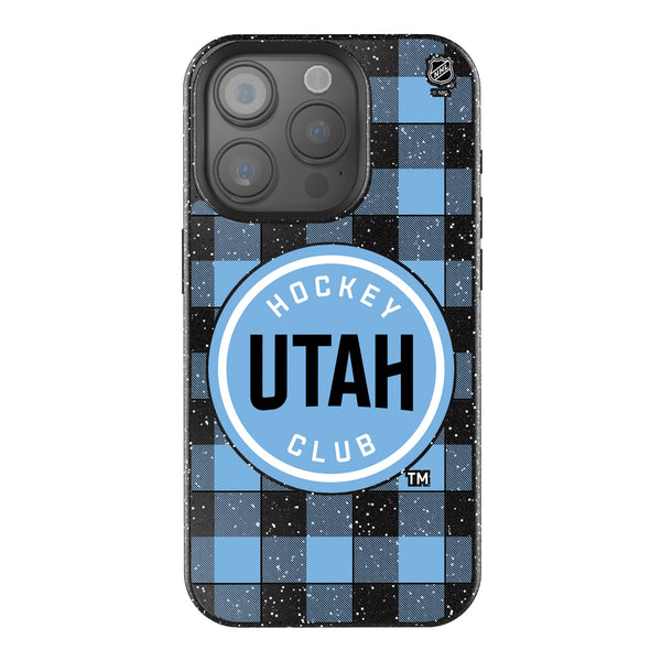 Utah Hockey Club Plaid iPhone Bling Phone Case