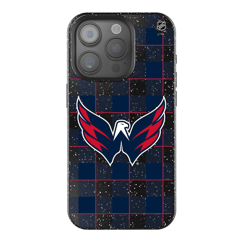 Washington Capitals Plaid iPhone Bling Phone Case