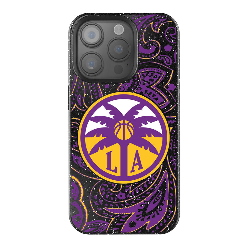 Los Angeles Sparks Paisley iPhone Bling Phone Case