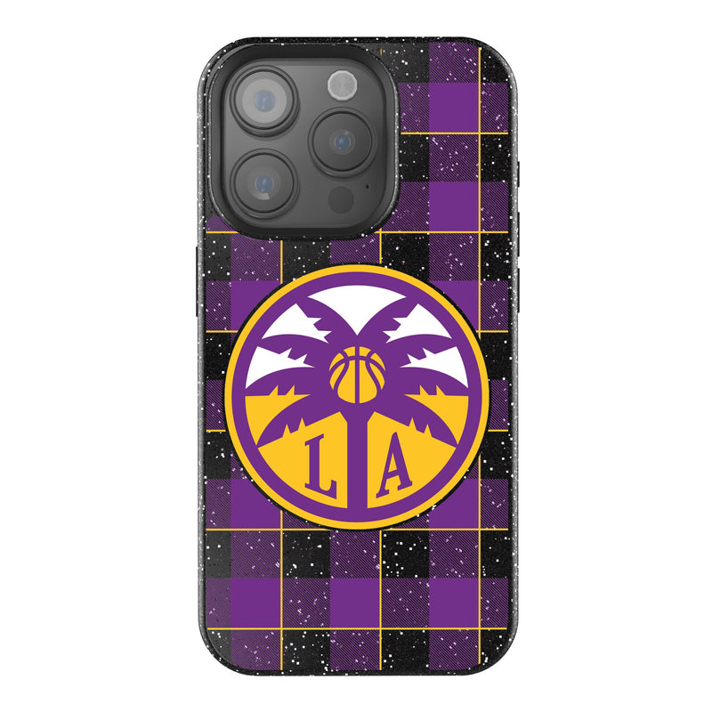 Los Angeles Sparks Plaid iPhone Bling Phone Case