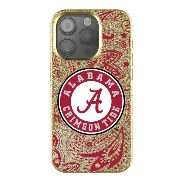 University of Alabama Crimson Tide Paisley iPhone Bling Phone Case