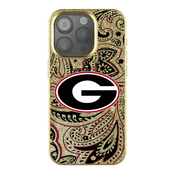 University of Georgia Bulldogs Paisley iPhone Bling Phone Case