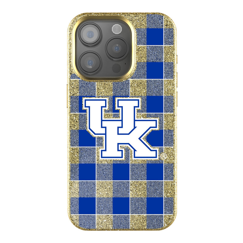 University of Kentucky Wildcats Plaid iPhone Bling Phone Case