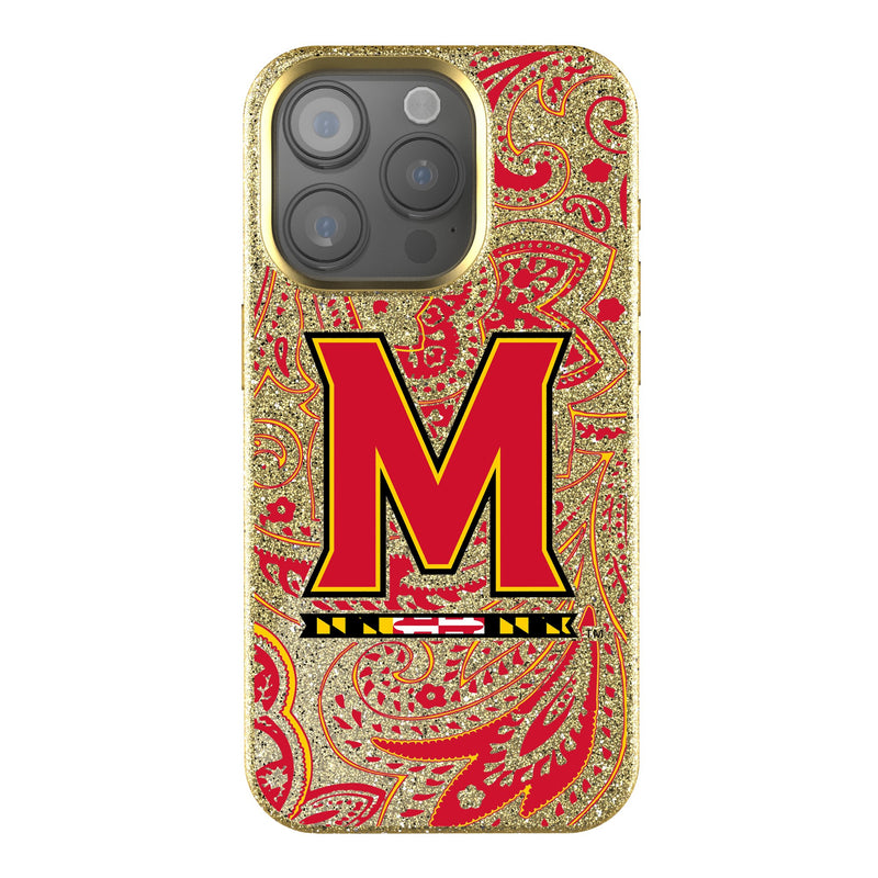 University of Maryland Terrapins Paisley iPhone Bling Phone Case