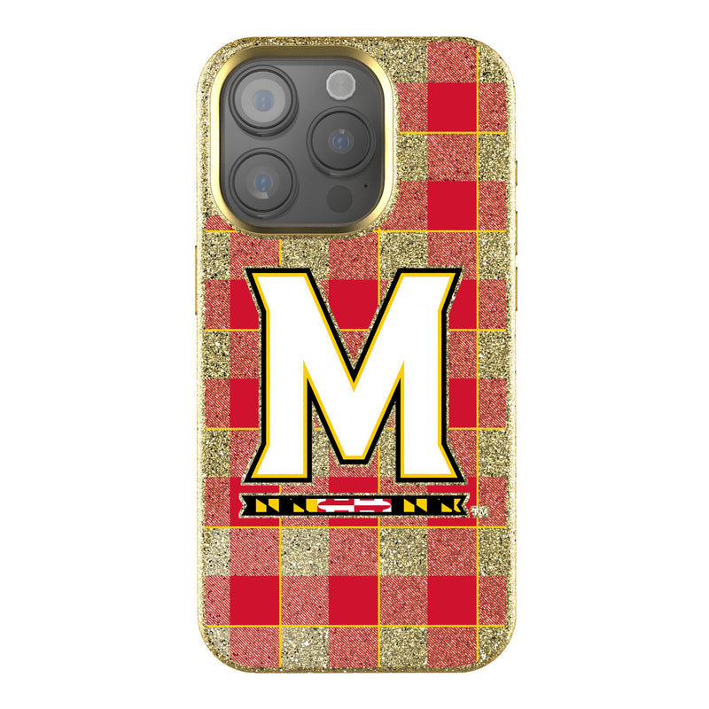 University of Maryland Terrapins Plaid iPhone Bling Phone Case