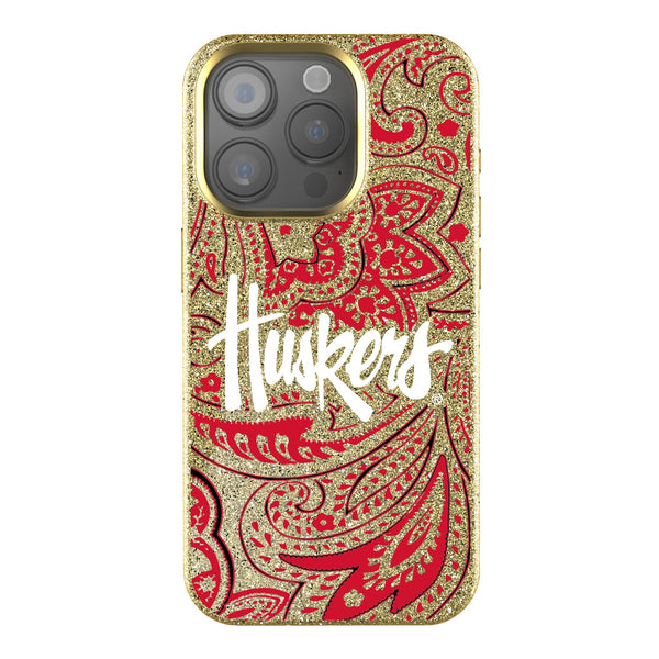 University of Nebraska Huskers Paisley iPhone Bling Phone Case