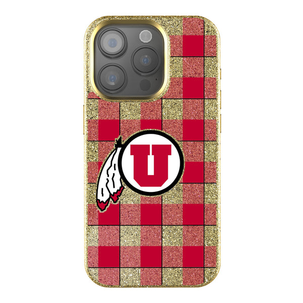 University of Utah Utes Plaid iPhone Bling Phone Case