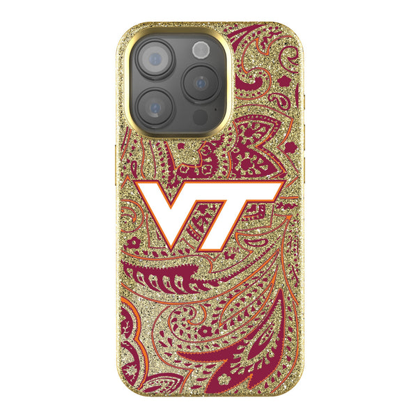 Virginia Tech Hokies Paisley iPhone Bling Phone Case