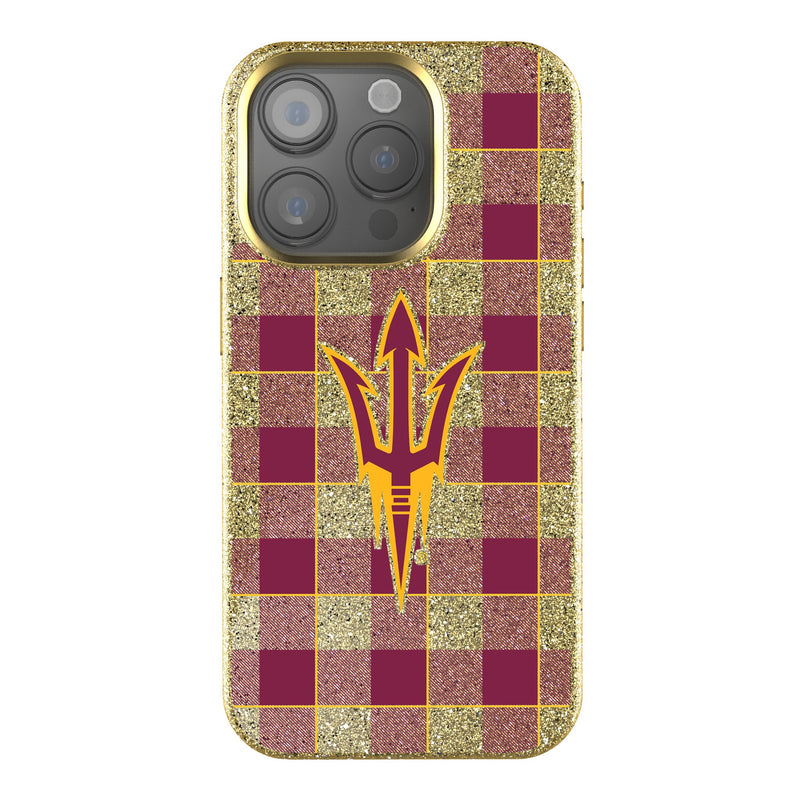 Arizona State University Sun Devils Plaid iPhone Bling Phone Case