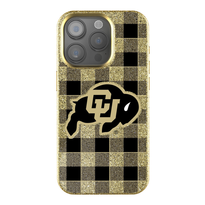 University of Colorado Buffaloes Plaid iPhone Bling Phone Case