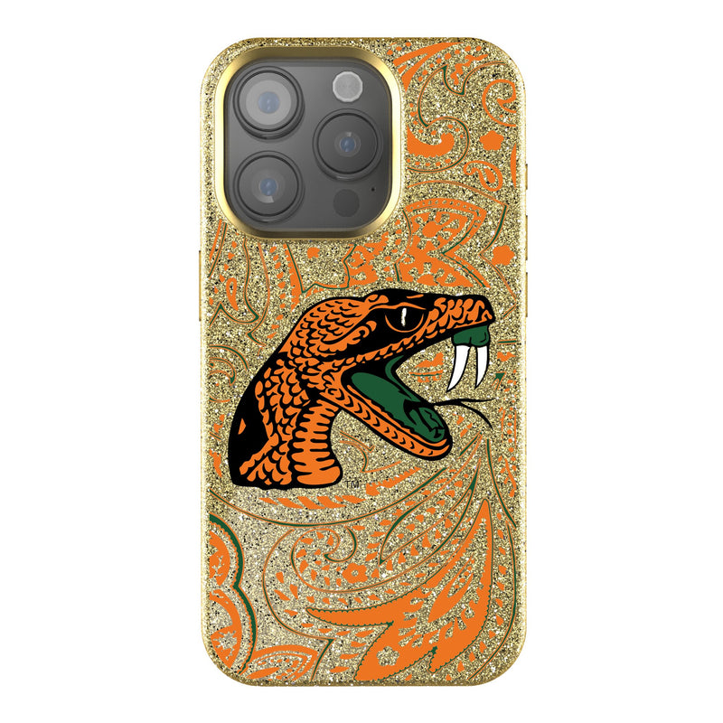 Florida A&M University Rattlers Paisley iPhone Bling Phone Case