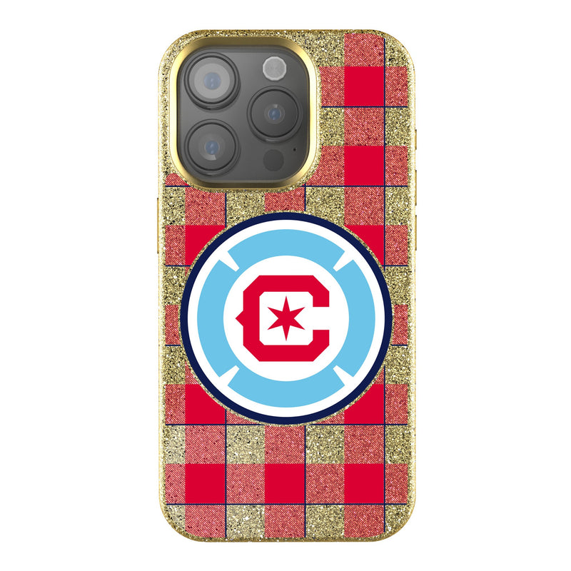 Chicago Fire  Plaid iPhone Bling Phone Case